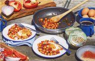 Greek chickpeas can be used as a side dish or as a main dish. (Image via Trader Joe's)